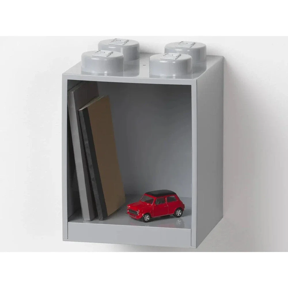 LEGO Storage Products: 41141740 4-Stud Brick Shelf Medium Stone Grey NEW